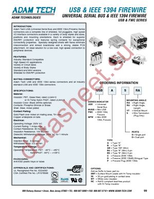 USB-A-S-RU datasheet  